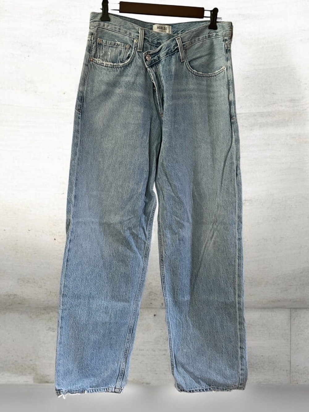 Agolde Light Blue Straight-Leg Jeans - Picture 6 of 11
